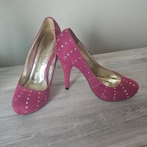 Privileged Fuchsia Studded Heels